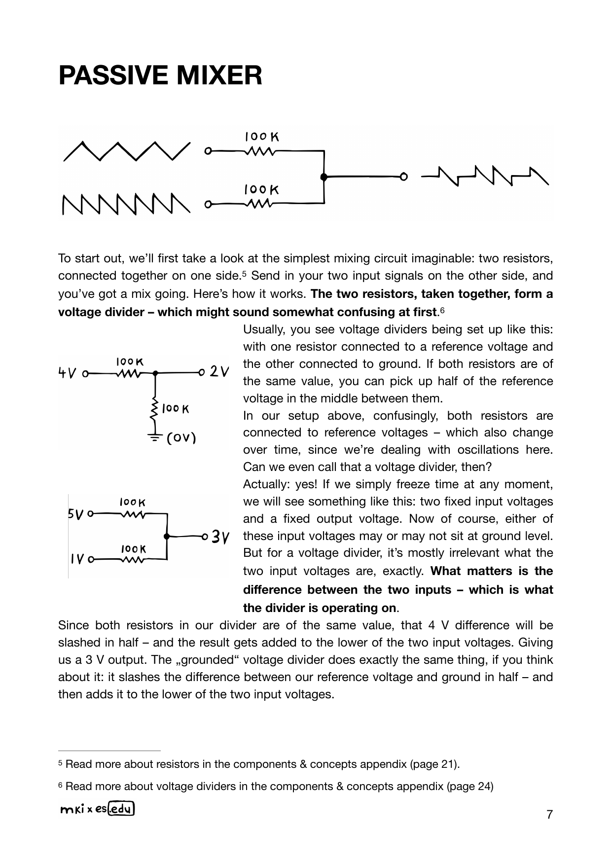 Passive mixer voltage divider concept